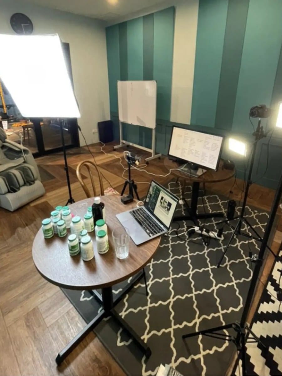 Live commerce session in our studio